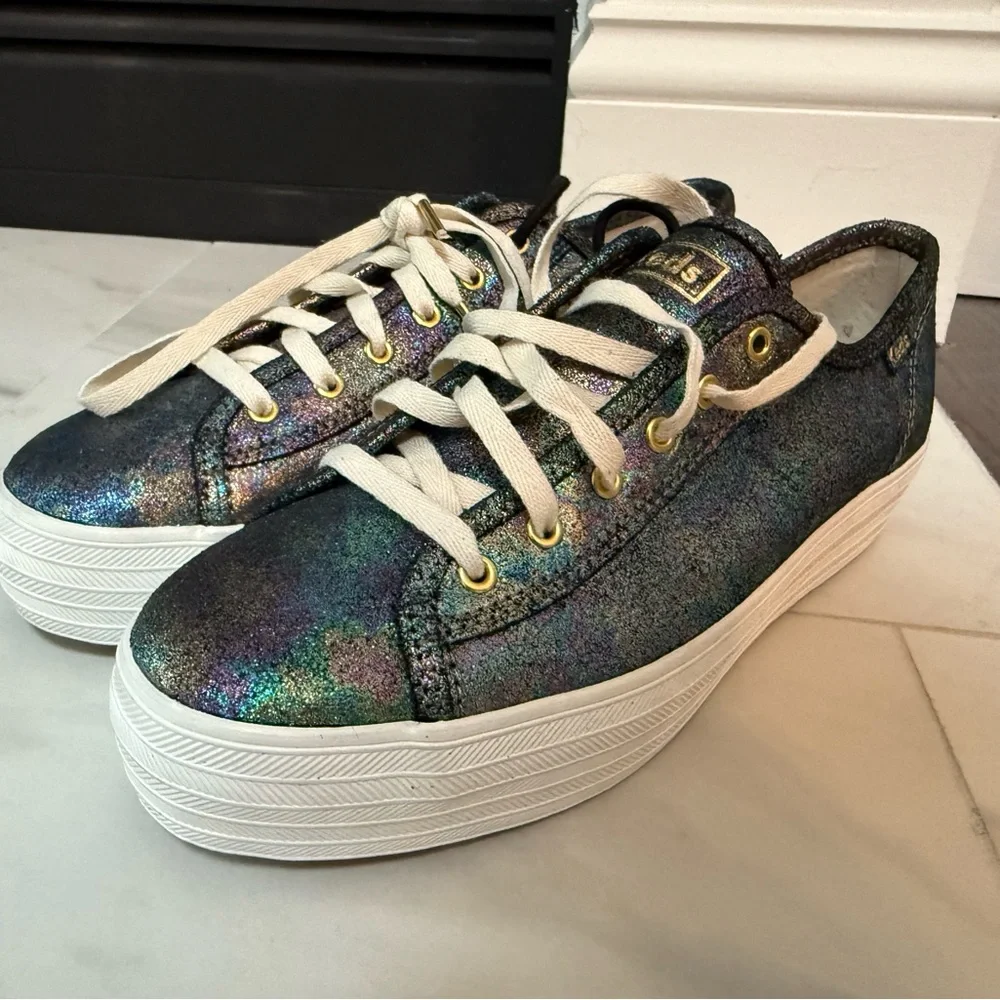 Keds Iridescent Sneakers with White Soles - Picture 1 of 3